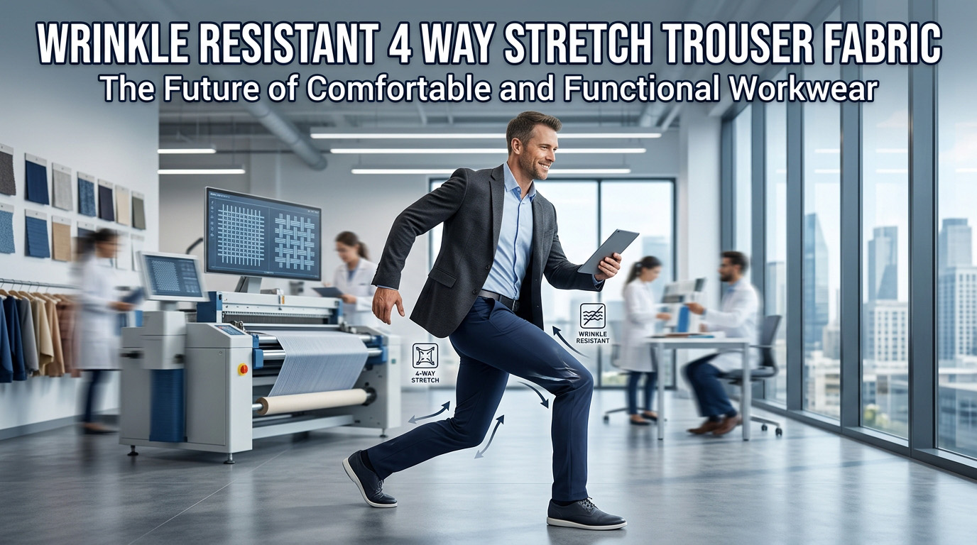 Ανθεκτικό στις ρυτίδες Ύφασμα 4 Way Stretch Trouser: Το μέλλον των άνετων και λειτουργικών ρούχων εργασίας