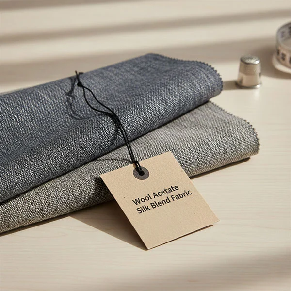 Ύφασμα μείγματος μετάξι οξικού μαλλιού